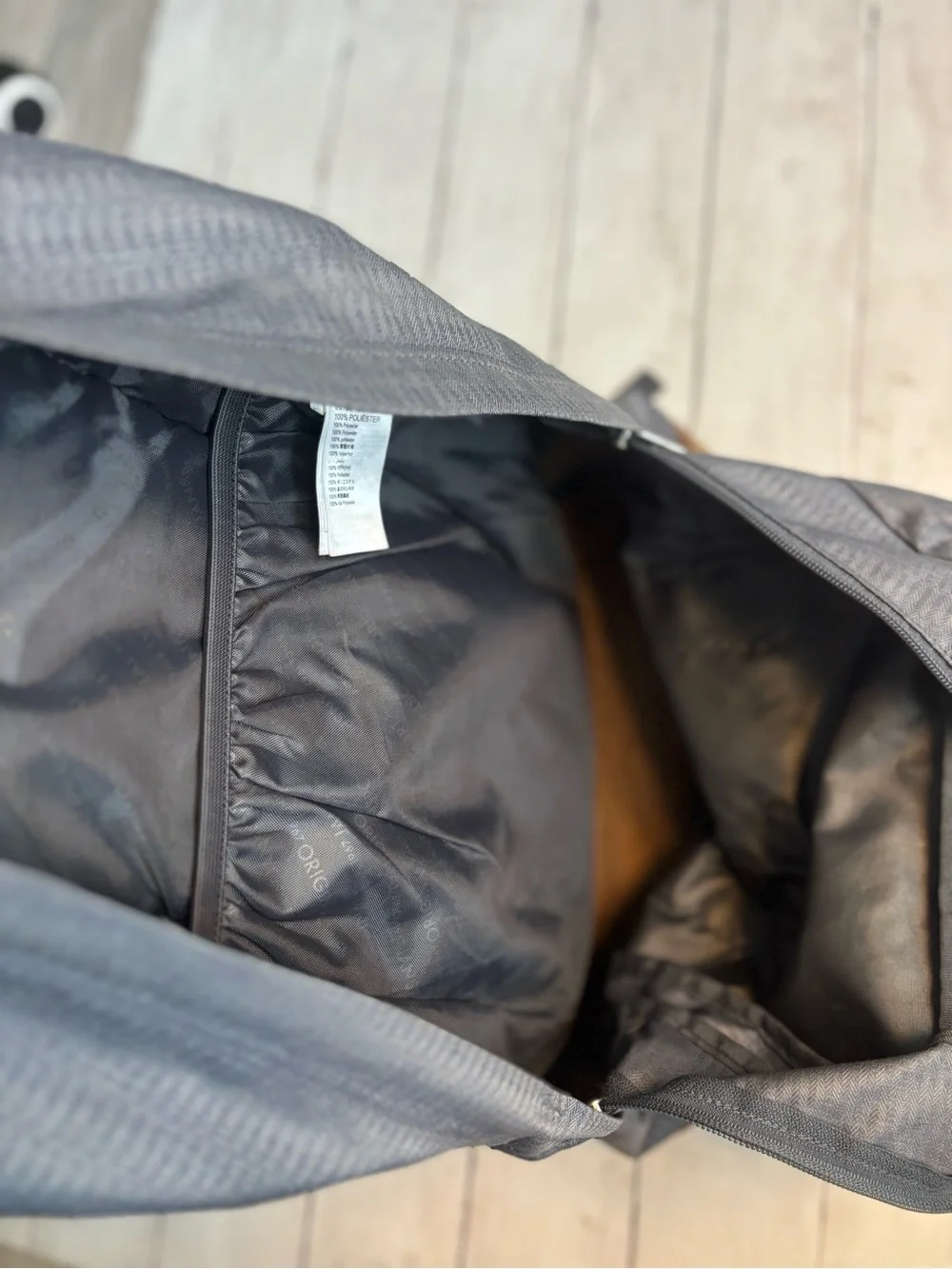 Jansport Gray Backpack with Brown Suede Base